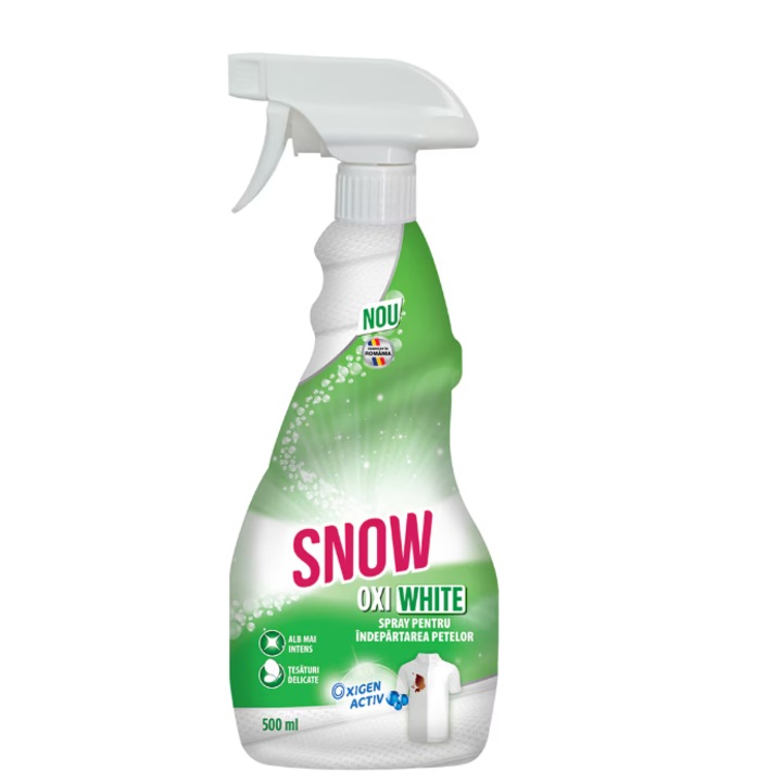 Spray pentru indepartarea petelor SNOW Oxi White, 500 ml