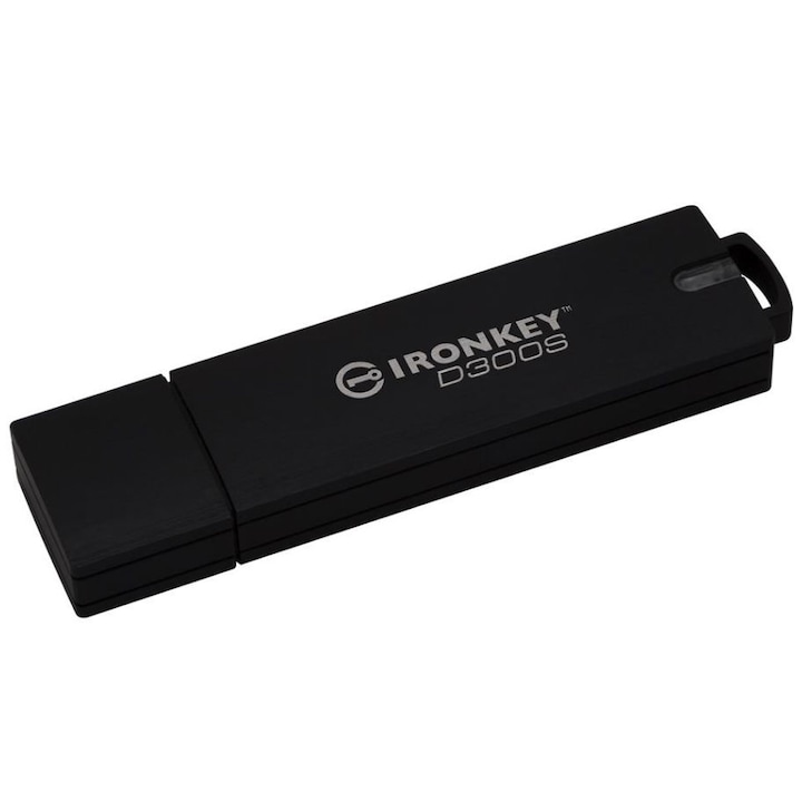 Stick USB Kingston IronKey D300S, 32GB, USB 3.1 Negru