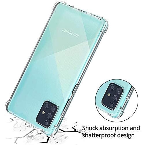 Husa pentru Samsung Galaxy A71, Silicon transparent, Antisoc, BzStore