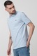 s.Oliver, Tricou polo cu model uni, Albastru deschis, L