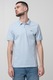 s.Oliver, Tricou polo cu model uni, Albastru deschis, L