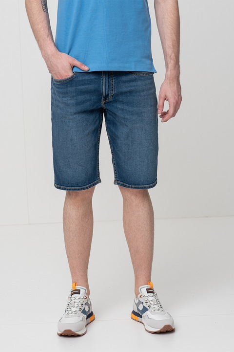 s.Oliver, Blugi scurti cu aspect decolorat, Albastru, 31