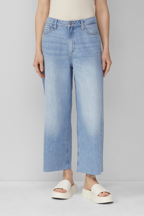 QS, Скъсени дънки с висока талия, Светлосин