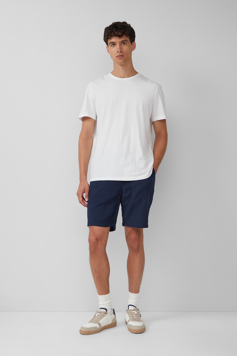 s.Oliver, Pantaloni scurti din bumbac cu buzunare laterale, Bleumarin, M