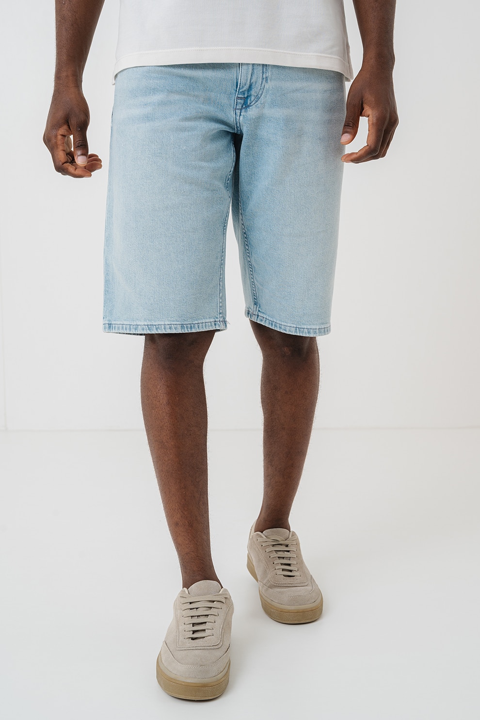 s.Oliver, Bermude din denim cu croiala medie, Albastru deschis, 34