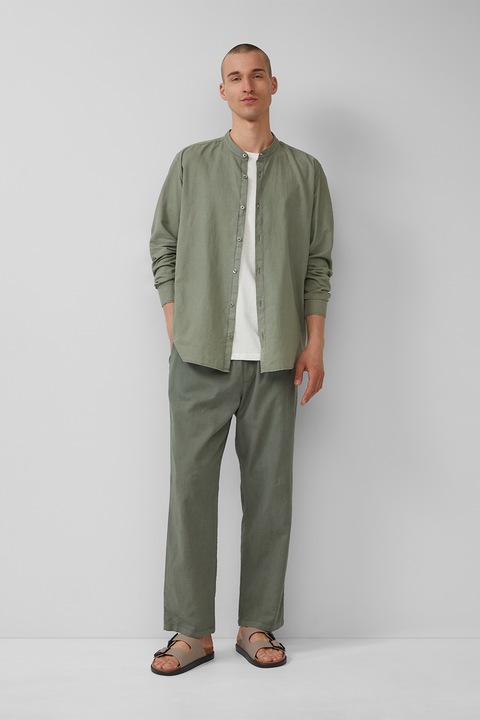 QS, Húzózsinóros lentartalmú nadrág, Páfrányzöld, S