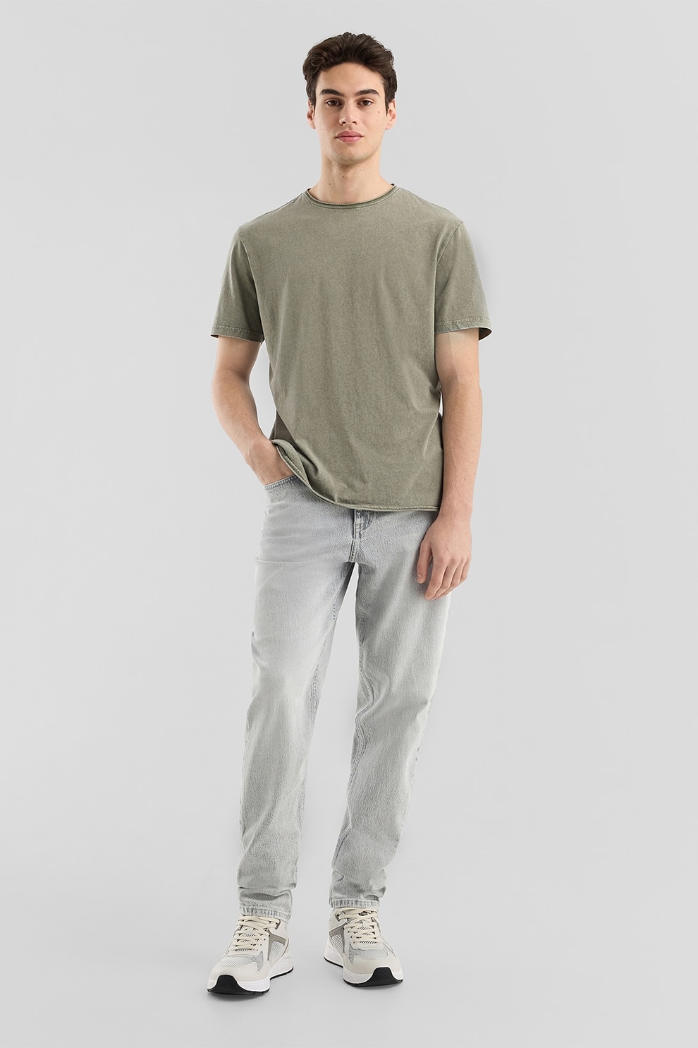 QS, Tricou uni cu decolteu la baza gatului, Kaki, L