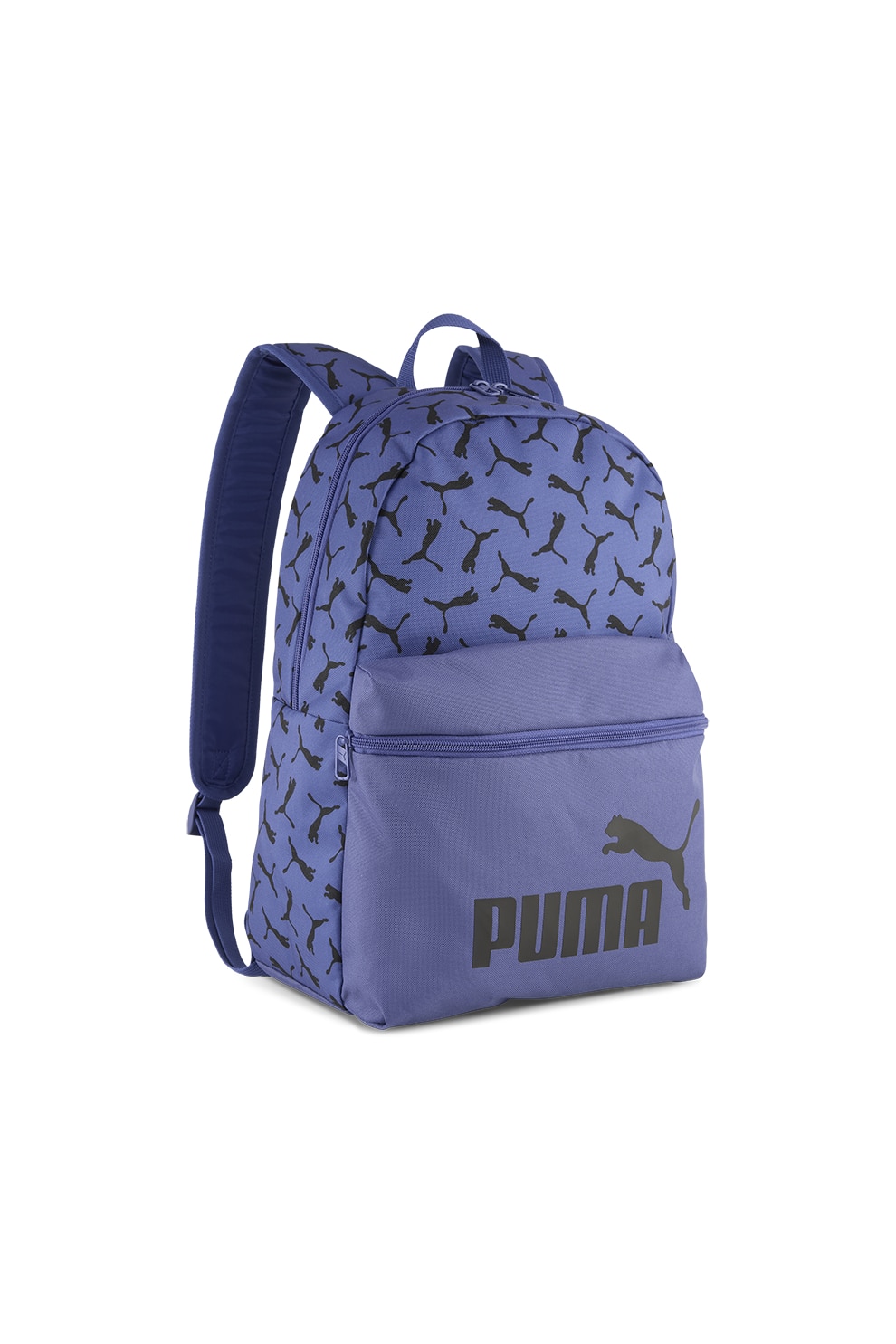 Puma, Rucsac cu imprimeu logo Phase - 22L, Negru, Albastru inchis