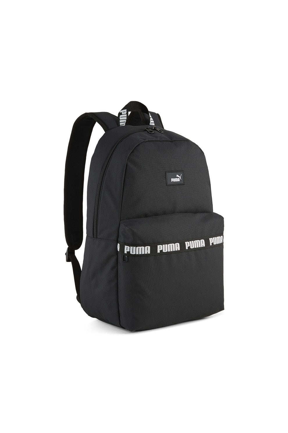 Puma, Rucsac cu logo Phase Tape - 20L, Alb, Negru