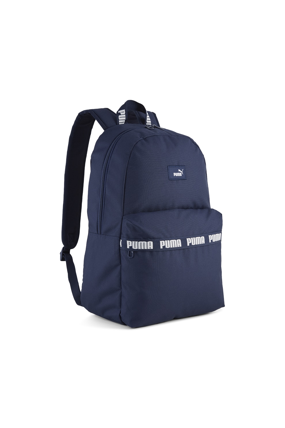 Puma, Rucsac cu logo Phase Tape - 20L, Albastru ultramarin, Alb murdar