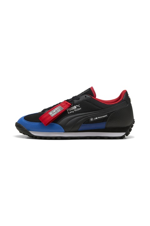 Puma, Sneaker bőrbetétekkel, Fekete/Királykék