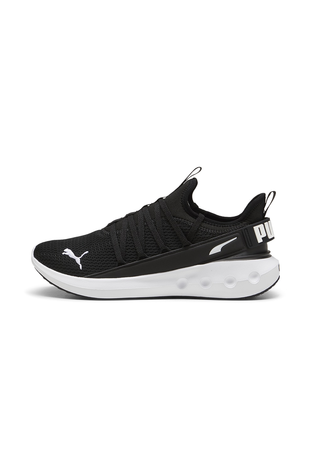 Puma, Pantofi Softride Carson Fresh cu logo pentru alergare, Negru, 7.5