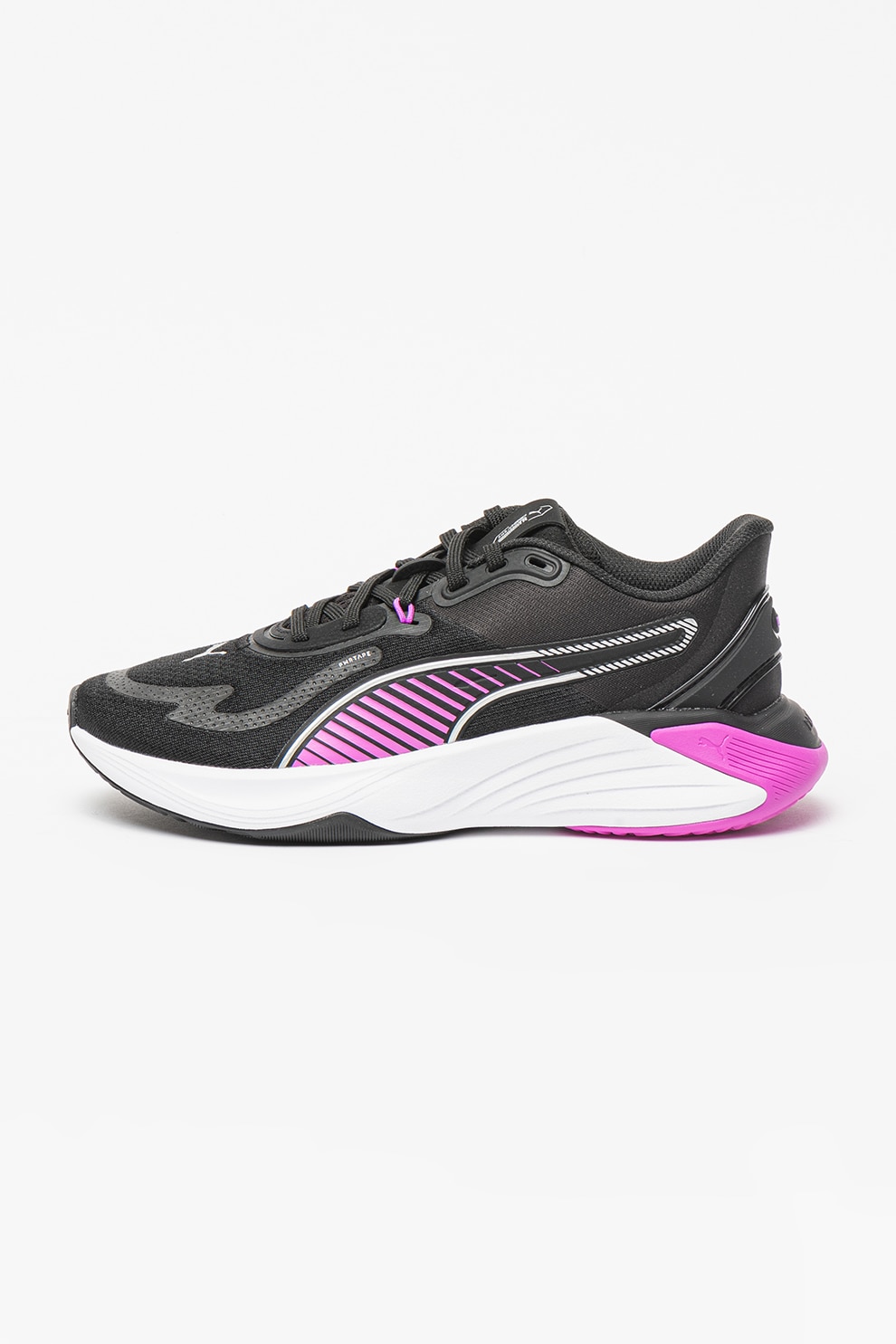 Puma, Pantofi wedge pentru antrenament Pwr Hybrid, Negru, Roz orhidee, 4