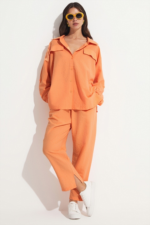 June, Set de camasa regular fit si pantaloni - 2 piese, Portocaliu persan, 40