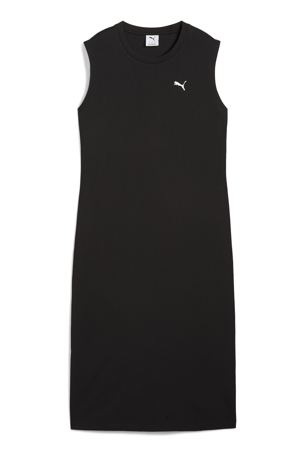Puma,Rochie fara maneci cu logo discret, Negru, L