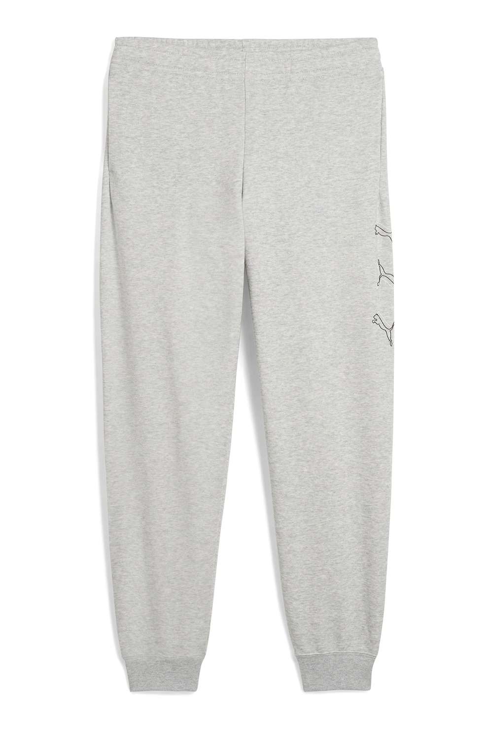 Puma, Pantaloni de trening cu logo, Gri deschis melange, 128 CM