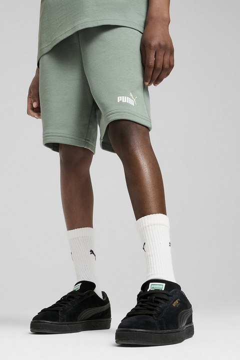 Puma, Pantaloni scurti cu logo Ess 2, Verde feriga