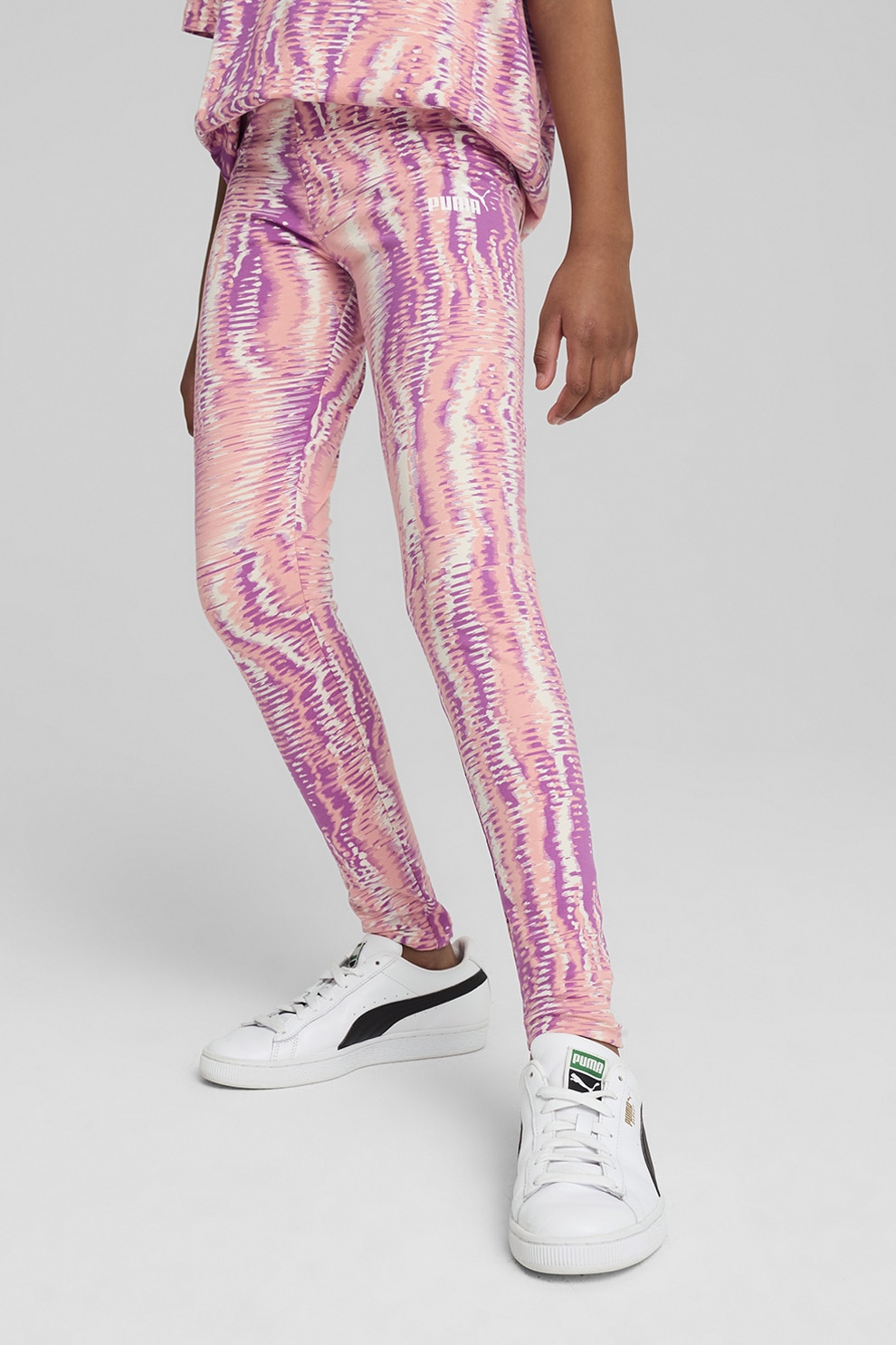 Puma, Colanti cu imprimeu abstract, Roz, 164 CM