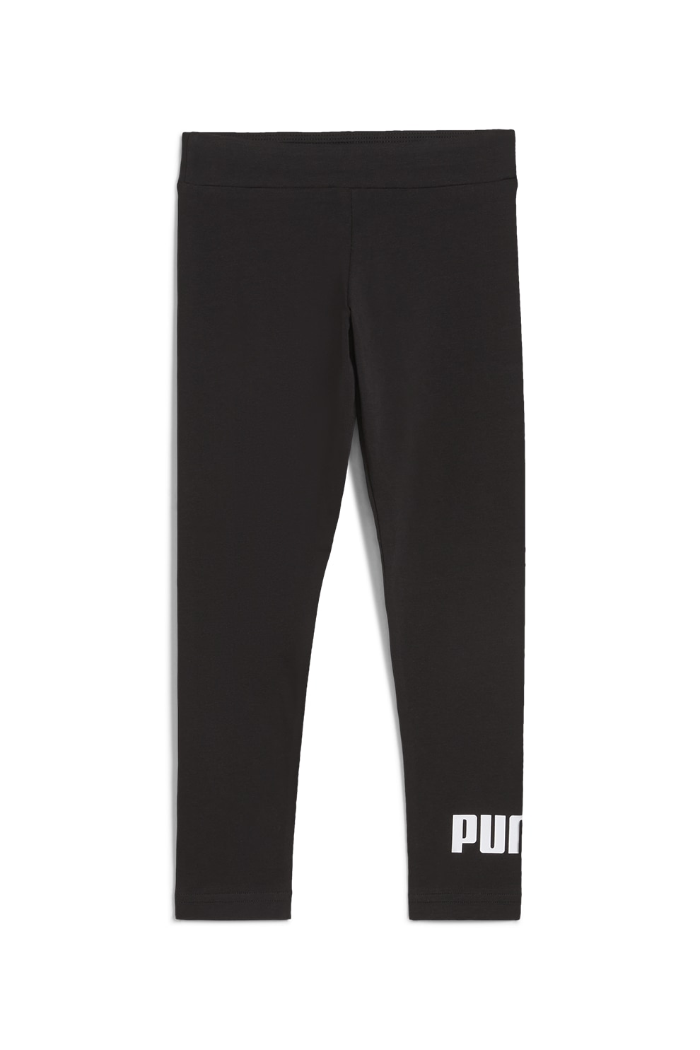 Puma, Colanti din amestec de bumbac cu logo, Alb, Negru, 104 CM
