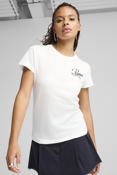 Puma, Памучна тениска с лого, Бял
