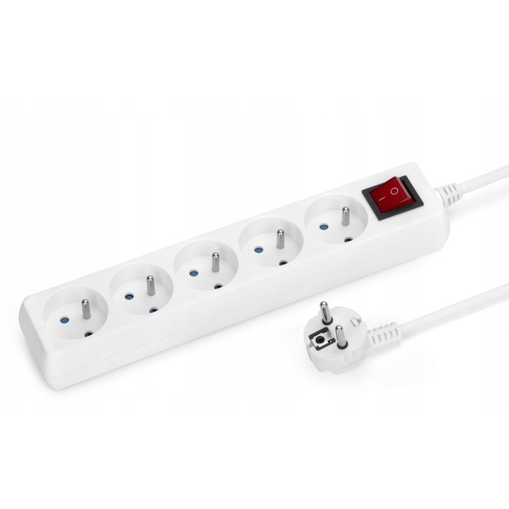 Set Cablu Prelungitor 5 Prize 5M Cu Intrerupator, Montis, Mt119-5, Clasa De Protectie Ip20, Curent Maxim 16A, Lungime Cablu 5M, Carcasa Din Plastic, Alb
