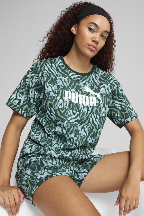 Puma, Logós póló mintával, Fehér/Zöld