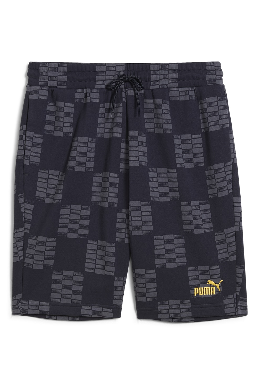Puma, Pantaloni scurti cu model si talie elastica, Bleumarin, S