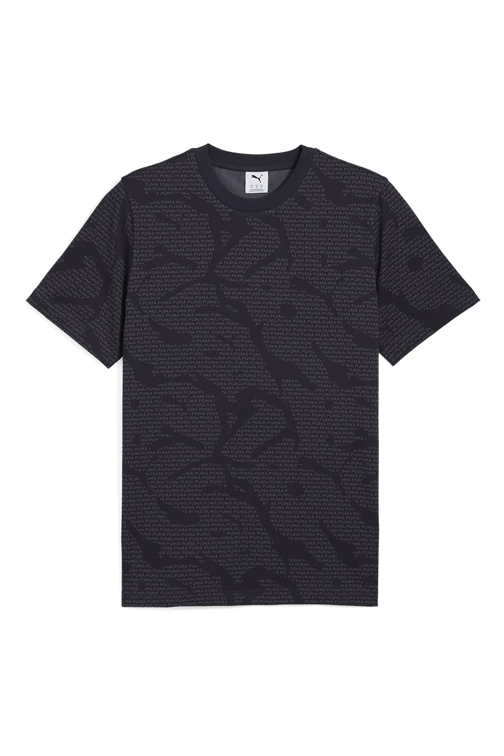 Puma, Tricou din bumbac cu decolteu la baza gatului, Bleumarin, M