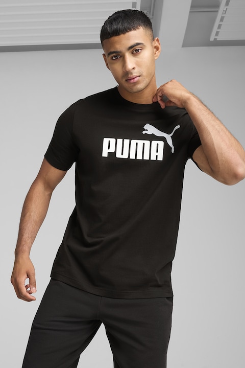 Puma, Kerek nyakú logós póló, Fekete/Törtfehér