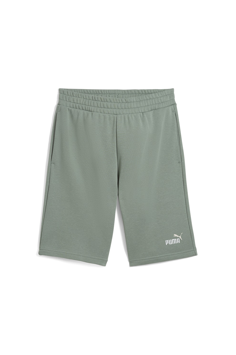 Puma, Bermude sport cu talie elastica Essentials 2, Verde persan, S