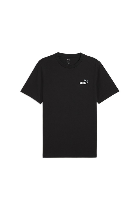 Puma, Tricou de bumbac cu decolteu la baza gatului, Negru