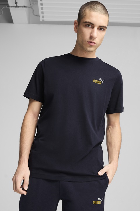 Puma, Tricou de bumbac cu decolteu la baza gatului ESS Boxy Tee, Albastru ultramarin