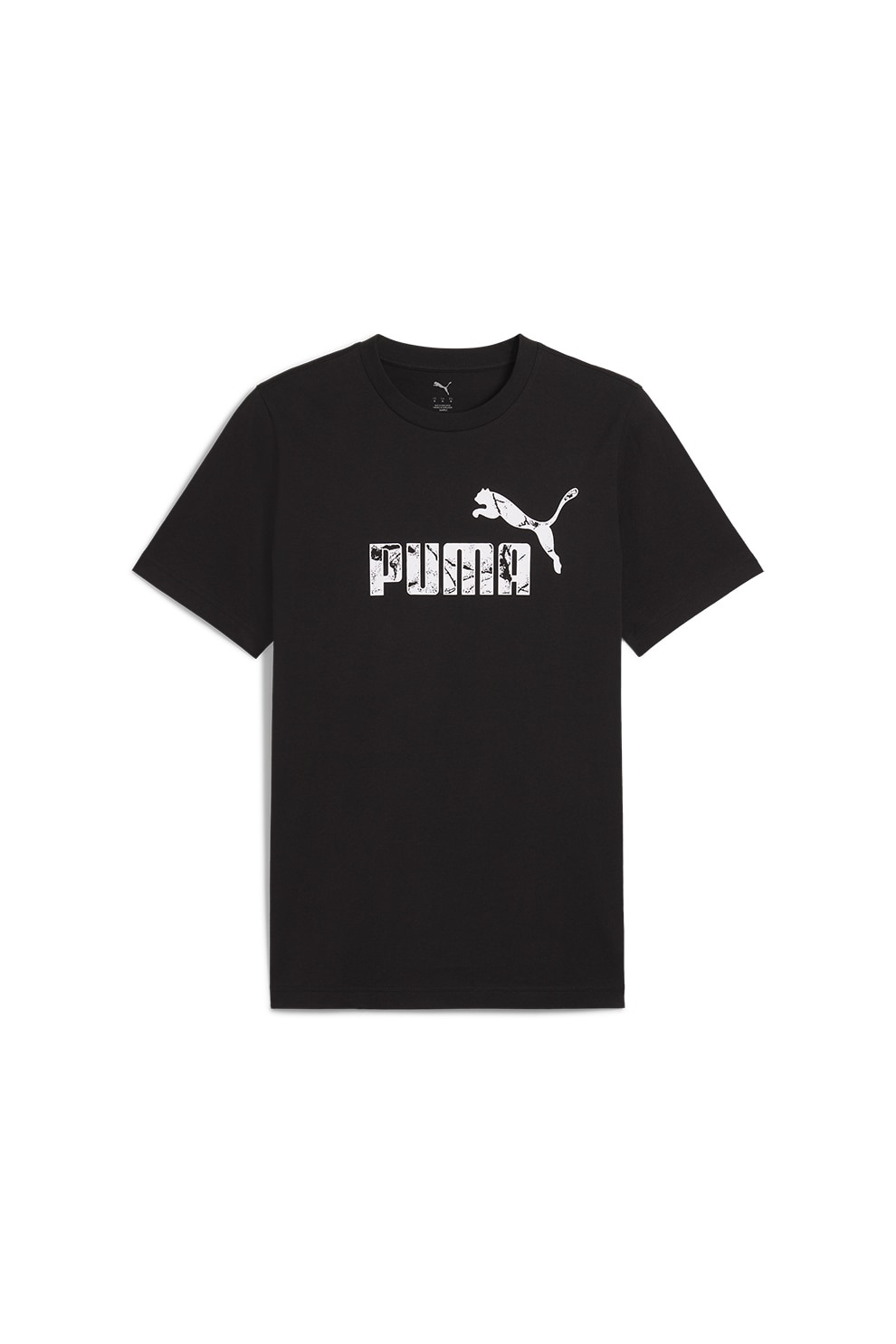 Puma, Tricou cu imprimeu logo, Alb, Negru, XL