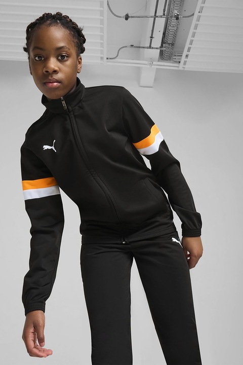 Puma, Футболен екип individualRise със средновисока талия, Черен/Светло оранжево/Бял