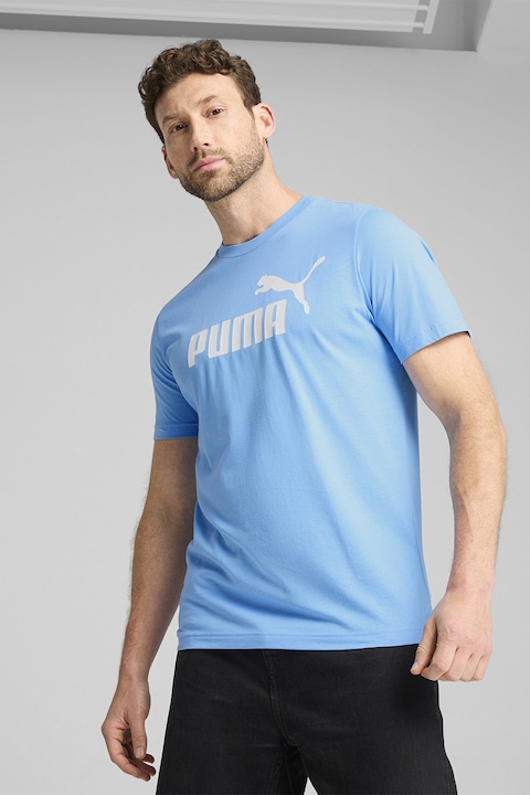 Puma, Tricou cu imprimeu logo, Albastru pastel