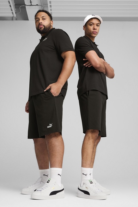 Puma, Pantaloni scurti de bumbac cu buzunare laterale, Negru, S