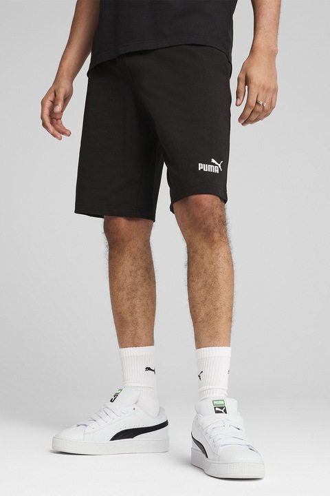 Puma, Pantaloni scurti de bumbac cu buzunare laterale, Negru, S