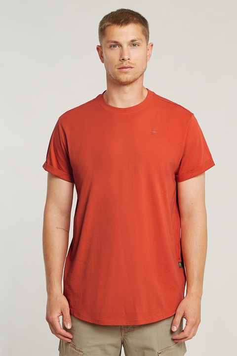 G-STAR, Тениска Lash от органичен памук, Оранжев, Бледооранжев, Изгорен портокал, S