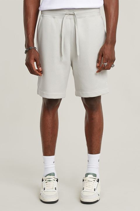 G-STAR, Спортни слим бермуди Premium Core, Слонова кост