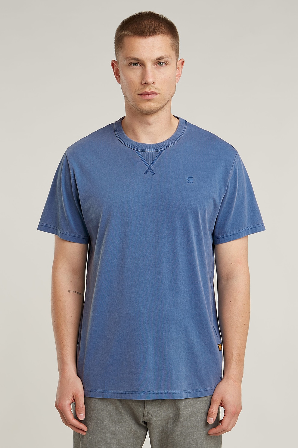 G-STAR, Tricou din bumbac organic Nifous, Bleumarin, S