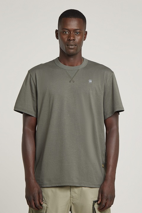 G-STAR, Тениска Nifous от органичен памук, Tъмносив