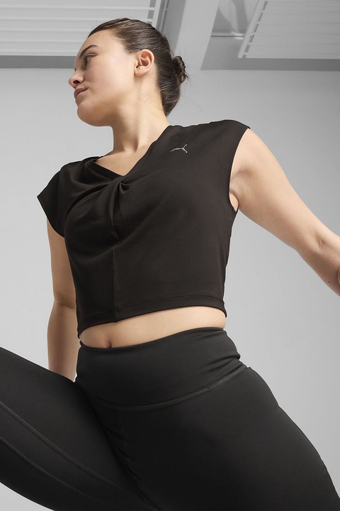 Puma, Tricou crop pentru antrenament Move Cloudspun, Negru