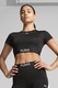 Puma, Tricou crop pentru fitness Strong, Negru