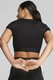 Puma, Tricou crop pentru fitness Strong, Negru
