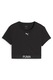 Puma, Tricou crop pentru fitness Strong, Negru