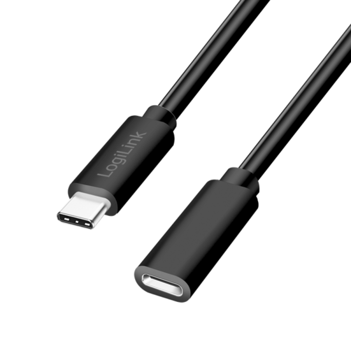 Cablu alimentare si date LOGILINK, pentru smartphone, USB 2.0, USB Type-C (T) la USB Type-C (M), 1m, PD 100W, 2 x ecranat, plastic, negru