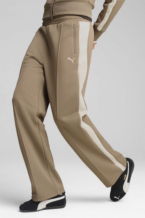Puma, T7 Always On egyenes szárú szabadidőnadrág, Világosbarna