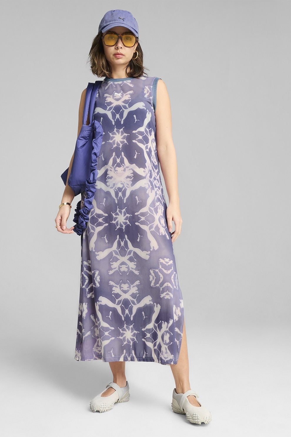 Puma, Rochie midi cu croiala dreapta, Violet prafuit, S