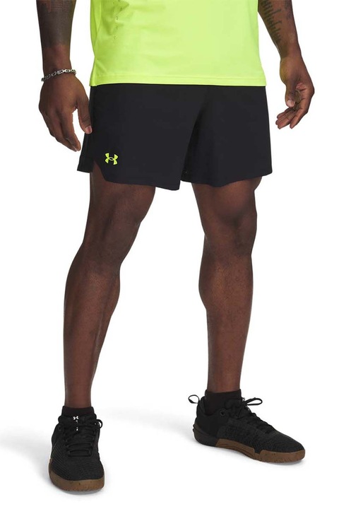 Under Armour, Треннировъчни шорти Vanish с лого, Зелен/Черен