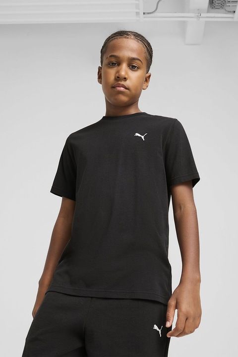 Puma, Tricou din bumbac cu model logo, Negru